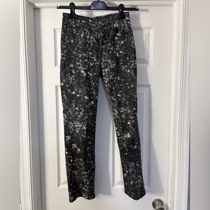 Ag Adriano Goldschmied Black and White Speckled Denim